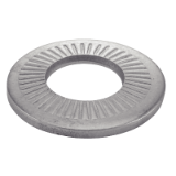 Reference 62515 - Serrated conical spring washer CS medium type NFE 25511 - Stainless steel A2