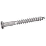 Reference 62303 - Slotted countersunk head wood screw - DIN 97 - Stainless steel A2