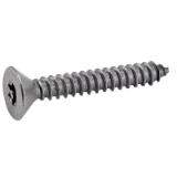 Reference 62808 - countersunk head security tapping screw six lobe recess with pin - Stainless steel A2