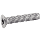 Reference 62230 - Countersunk raised head machine screw six lobe recess - DIN 965 - Stainless steel A2