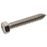 Modèle 212413 - Hexagon head self tapping screw with cone end - Stainless steel A2 - DIN 7976 - ISO 1479