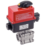 Modèle 50162 - 3 pieces SW ball valve (58471) with positioning IP66 electric actuator (50842)