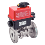 Model 50297 - ISO 3-piece ball valve with flanges (58259) with IP66 electric actuator (50840)
