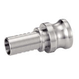 Model 5508 - Adapter with smooth tail and collar - Stainless steel 316