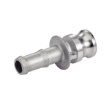 Model 5515 - Adapter with hose shank - Stainless steel 316 - Aluminium