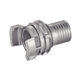 Modèle 5530 - Half coupling with locking ring - hose shank with collar - NBR gasket - Stainless steel 316 - Aluminium