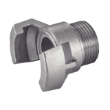 Model 5535 - Half coupling without locking ring - male BSPP threaded - Stainless steel 316 - Aluminium