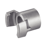 Model 5536 - Half coupling without locking ring - female BSP threaded - Stainless steel 316 - Aluminium
