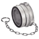 Modèle 5538 - Plug with lock ring and chain - NBR gasket - Stainless steel 316 - Aluminium