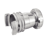 Modèle 5540 - Adapter symetrical coupling with locking ring / SMS or DIN swivelling nut - NBR gasket - Stainless steel 316