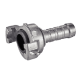 Model 5545 - Half express coupling with hose shank - Stainless steel 316 - Brass