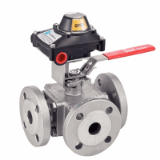 Modèle 58229D/58227D - 3 pieces flanged ball valve with O/C position sensing - Full bore - Stainless steel 316