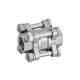 Modèle 58713/58715 - Spring loaded 3 pieces check valve - Female / female BSP or NPT - Stainless steel 316