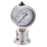 Modèle 7319 - Stainless steel pressure gauge with mounted diaphragm seal - Clamp connection
