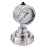 Modèle 7321 - Stainless steel pressure gauge with mounted diaphragm seal - Female SMS connection