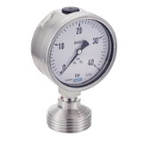 Modèle 7322 - Stainless steel pressure gauge with mounted diaphragm seal - Male SMS connection