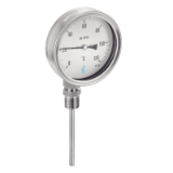Modèle 7306 - Stainless steel bimetallic thermometer - Lower mount BSPP connection - Stainless steel 316