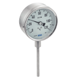 Modèle 7334 - all stainless steel bimetal thermometer. BSP bottom