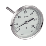 Modèle 7342 - Stainless steel bimetallic smoke thermometer - Back mount BSPP connection - Stainless steel 316 Ti