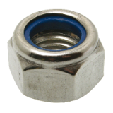 Reference 43801 - Prevalling torque type Hexagon nut plastic insert DIN 985 6 class - Zinc plated