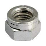 Reference 43550ZR - Prevalling torque type Hexagon nut all metal 2 slots nfe 25411 8 class - Zinc plated