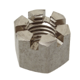 Reference 62619 - Hexagon slotted and castle nut DIN 935 - Stainless steel A1