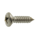 Reference 62412 - Raised countersunk head tapping screw form C cross recess "phillips" DIN 7983 - Stainless steel A2
