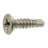 Reference 62432 - Countersunk head self drilling screw cross recess Pozidrive - DIN 7504 OH - Stainless steel A2