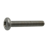 Reference 64216 - Pan head machine screw cross recess pozidrive - DIN 7985 - Stainless steel A4