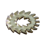 Codice 72401 - roseta ventaglio con dentatura doppia "DD" - NFE 27626 Acciaio Molla - Zincato bianco
