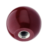 Modèle 15-027 - Boule bakélite avec insert acier - Rouge