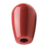 Modèle 15-093 - Bouton ovale technopolymère rouge - Taraudé