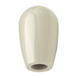 Modèle 15-098 - Bouton ovale technopolymère blanc - Alésé