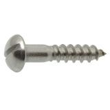 Model 64302 - Slotted round head wood screw - DIN 96 - Stainless steel A4