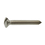 Model 62404 - Slotted countersunk Raised head tapping screw form C DIN 7973 - Stainless steel A2