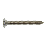 Model 62409 - Raised countersunk head tapping screw form C six lobe recess DIN 7982 - Stainless steel A2