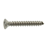Model 62807 - Countersunk head security tapping screw "Snake eyes" recess - Stainless steel A2