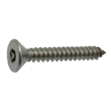 Model 62808 - countersunk head security tapping screw six lobe recess with pin - Stainless steel A2