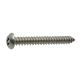 Model 62810 - Button head security tapping screw six lobe recess with pin - Stainless steel A2