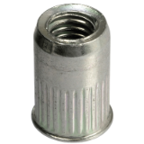 Model 19773 - Rivkle® blind nut with cylindrical shaft and thin head - Passivated zinc plated 400 HSST