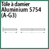 Modèle 5754 D - ALUMINIUM 5754 (A-G3) - TOLE A DAMIER