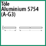 Modèle 5754 T - ALUMINIUM 5754 (A-G3) - TOLE