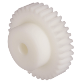 Modèle A1-345 - Roue cylindrique droite en POM H - Module 3,0 - Largeur denture 25mm